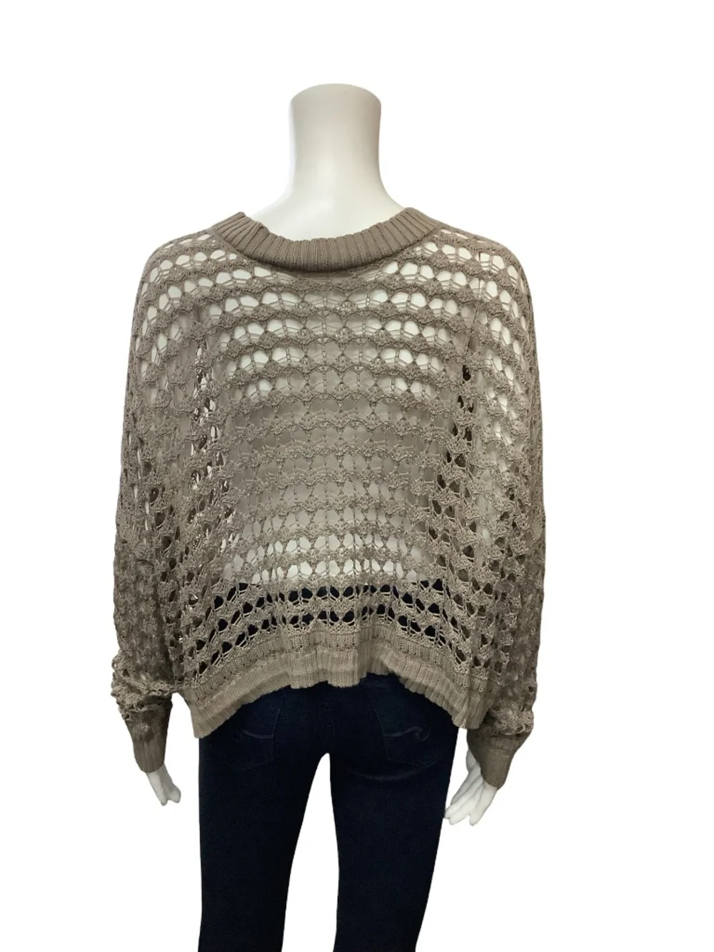 Planet by Lauren G Fishnet Pullover Sweater Size: O/S